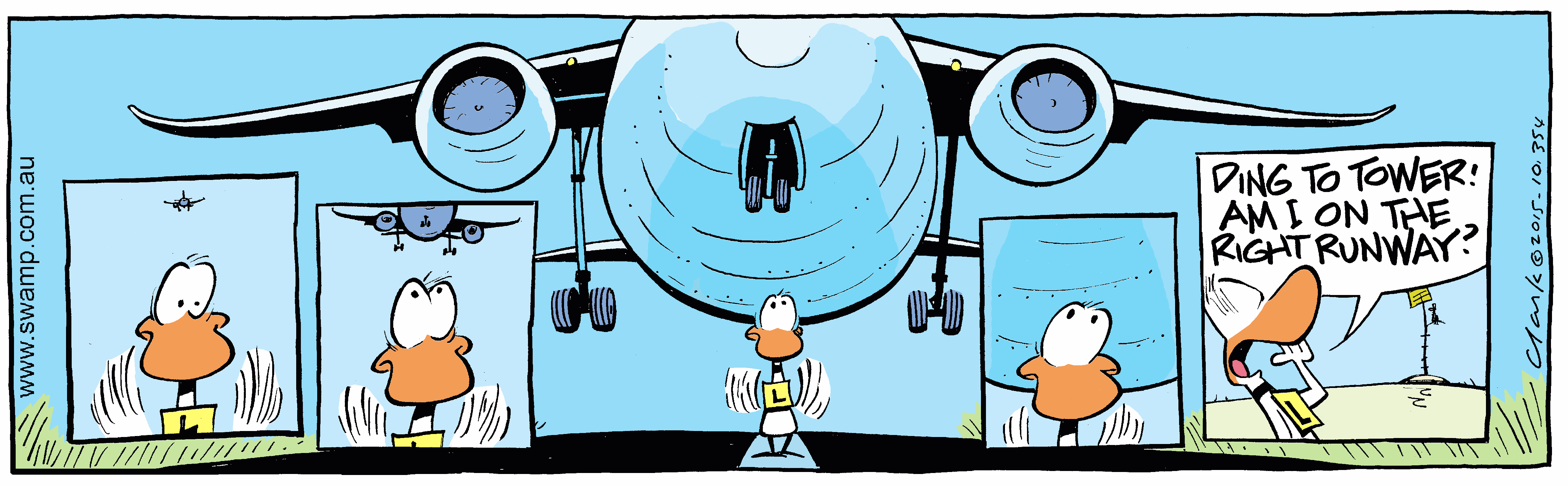 Right Runway Colour Cartoon